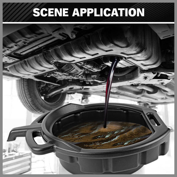 Other Auto Tools & Supplies Sedy 8L Oil Change Pan Drain Tray Portable Dish Coolant Recovery Black