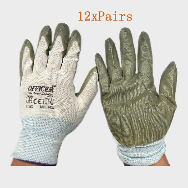 Work Gloves 12Pairs Cotton Gloves Work Safety Thick Heavy Seamless Duty Warehouse