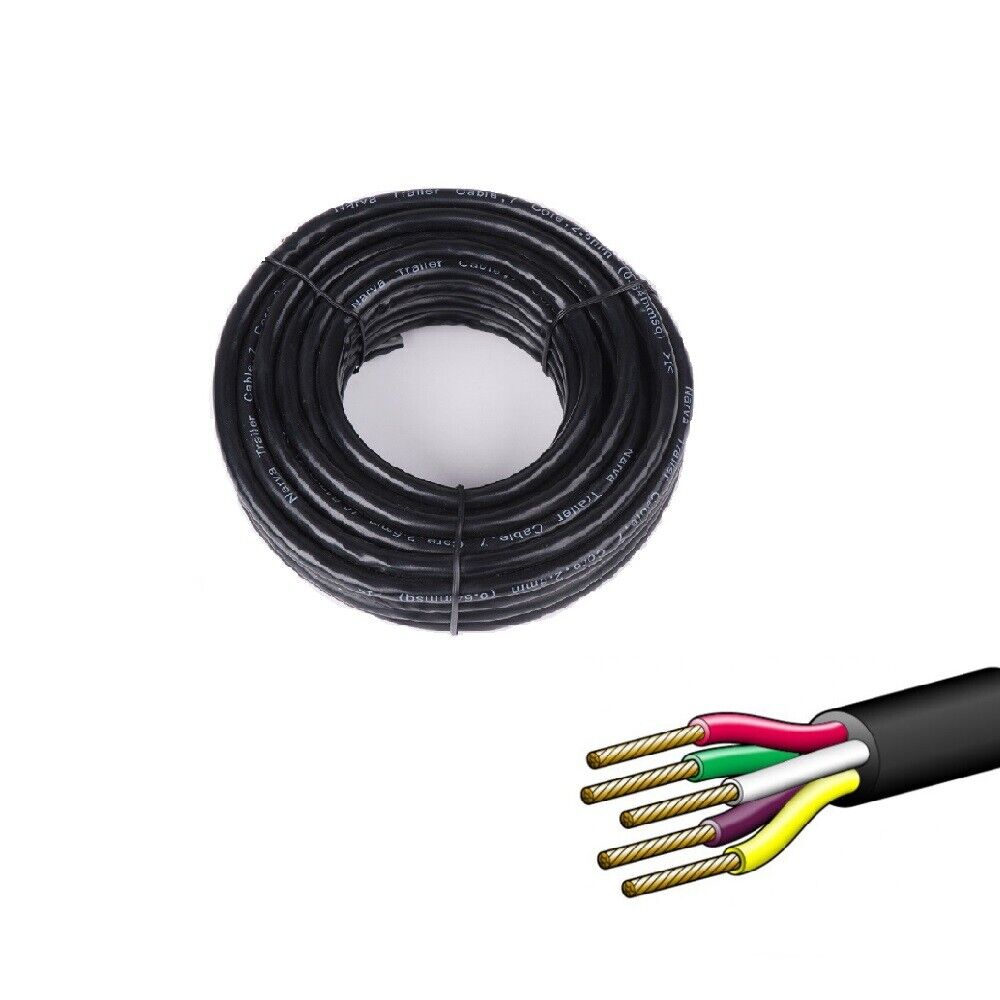 Trailer Parts Trailer Cable 50M X Core Wire Automotive Boat Caravan Truck Coil V90 Pvc