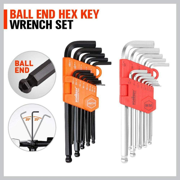 Ratchet Wrenches 48Pc Spanner Set Ratchet Wrench & Hex Key Metric Sae Allen W/T Rolling Pouch