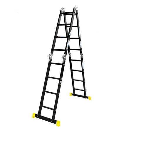 Ladders 4.7M Multi Purpose Ladder Aluminium Folding Platform Extension Step Non Slip Au