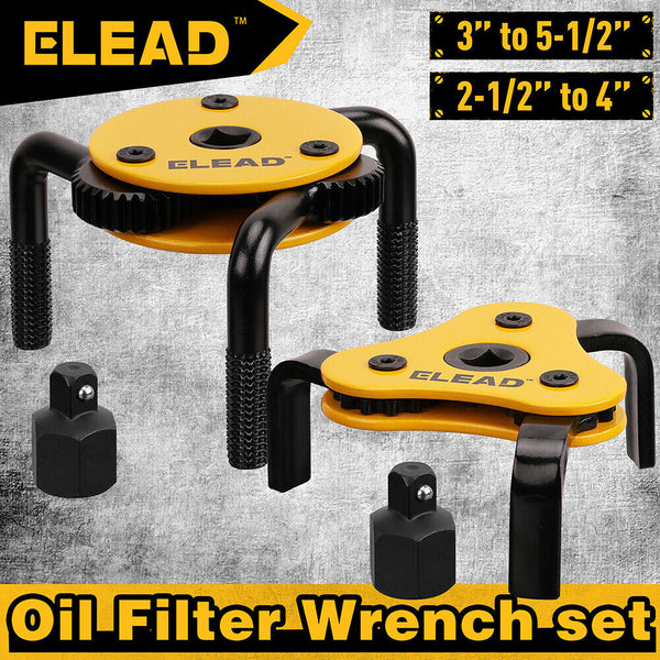 Other Auto Tools & Supplies Elead 2Pcs Oil Filter Wrench Set Adjustable Change Engine Filters