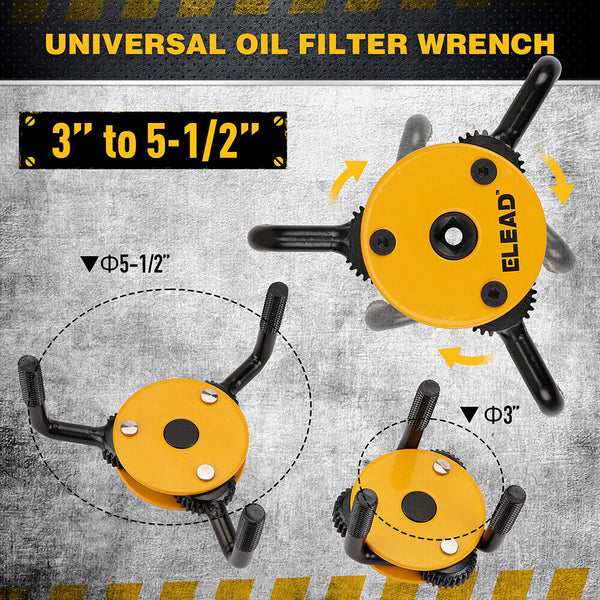 Other Auto Tools & Supplies Elead 2Pcs Oil Filter Wrench Set Adjustable Change Engine Filters