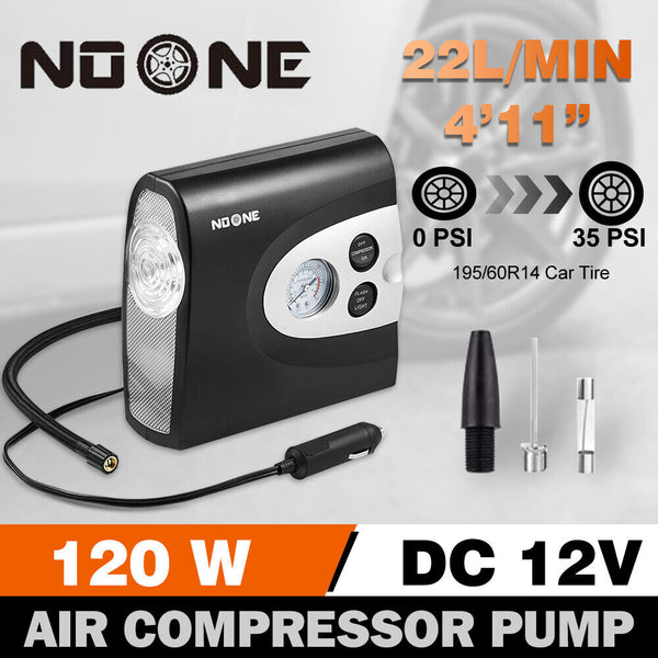 Air Compressors Noone 3 In 1 Air Compressor Tire Inflator 12V Portable Car Pump