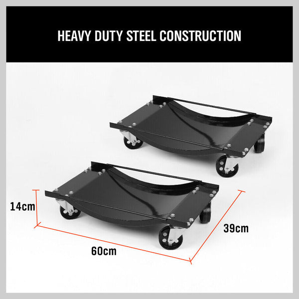 Workshop Dollies 4 X Heavy Duty Wheel Dolly 450 Kg 1000 Lb Car Vehicle Positioning Jack Platform