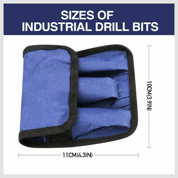 Drill Bits 3Pcs Steel Step Cone Set Drill Titanium Bit Hole Cutter 4 12/20/32Mm Pouch