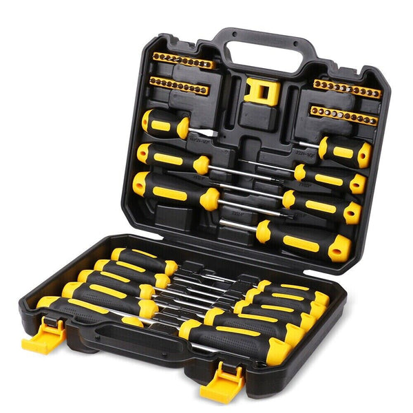 Screwdrivers & Nutdrivers 57 Piece Magnetic Screwdriver Set Slotted Phillips Bit Hex Pozidriv Torx Key