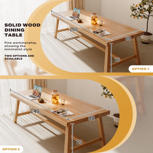 Dining Tables 1.8M Solid Wood Dining Table Square Kitchen Furniture