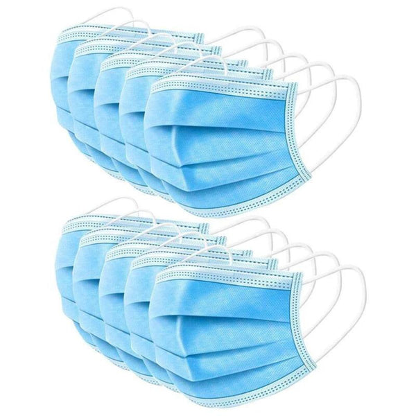 Face Masks 50X Disposable Surgical Face Mask Dust Mouth Guard 3 Ply Air Purifying