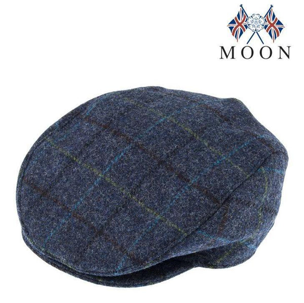 Hats Dents Abraham Moon Tweed Flat Cap Wool Ivy Hat Driving Cabbie Quilted 1 3038 Blue Medium