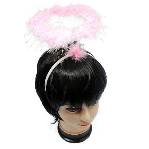 Wigs, Facial Hair Angel Headband Fairy Halo Hair Hoop Costume Dress Up Party Pink