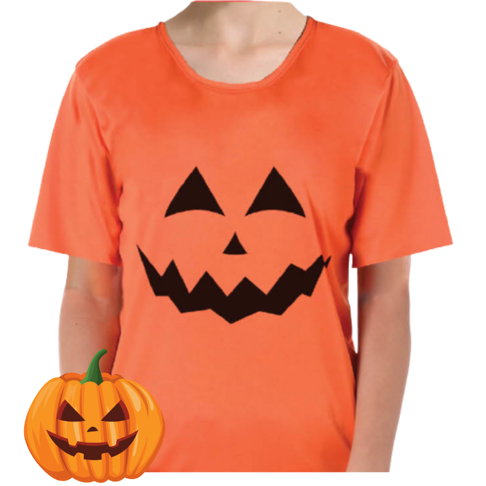 T Shirts Adult Mens Womens Halloween Pumpkin T Shirt Top Jack O'lantern Orange