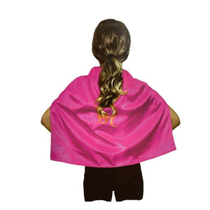 Wings Short Cape Kids Childrens Party Costume Vampire Coat School Team Colours Hot Pink