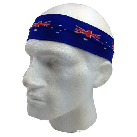 Wristbands & Headbands Aussie Flag Australia Headband For Tennis Cricket Day Costume Oz Blue