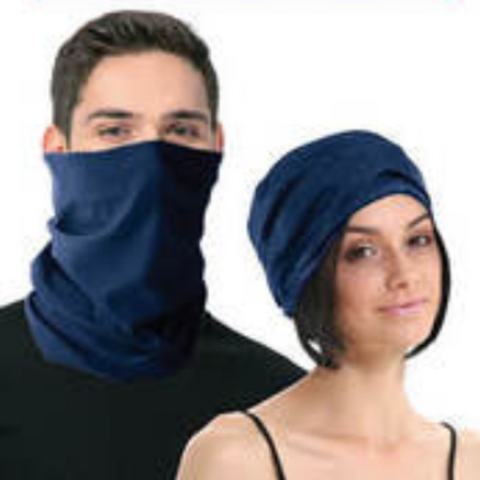 Scarves Seamless Tube Bandana Head Scarf Face Cover Mask Gaiter Ski Snow Plain Colours Navy