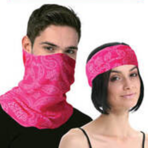 Scarves & Wraps Seamless Tube Bandana Head Scarf Face Cover Mask Pattern Neck Gaiter Hot Pink