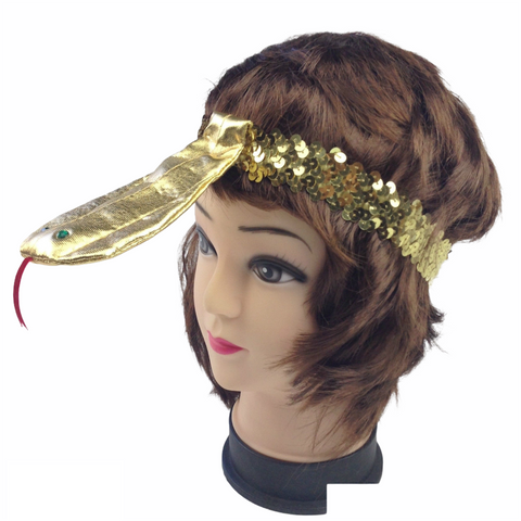 Hats Sequin Egyptian Headband Flapper Headpiece W Snake Fancy Dress Costume Cleopatra