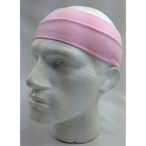 Headbands Plain Headband Elastic Stretch Sports Yoga Hair Band Unisex 8Cm Wide Wrap Light Pink