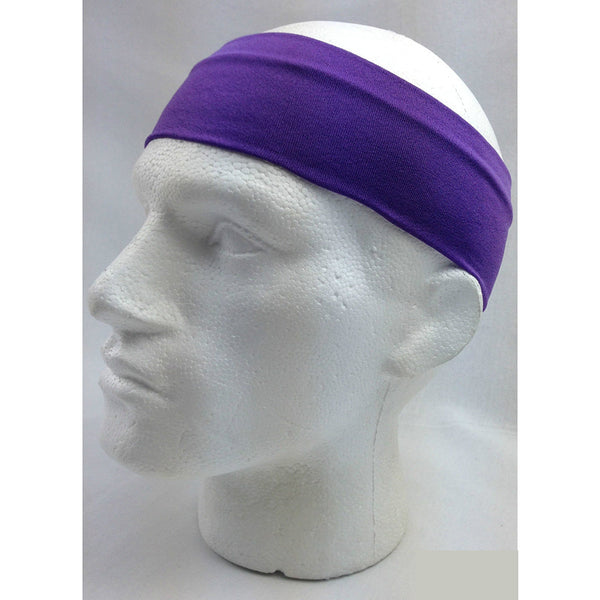 Headbands Plain Headband Elastic Stretch Sports Yoga Hair Band Unisex 8Cm Wide Wrap Purple