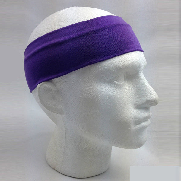 Headbands Plain Headband Elastic Stretch Sports Yoga Hair Band Unisex 8Cm Wide Wrap Purple