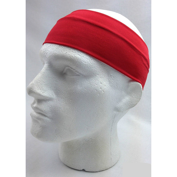 Headbands Plain Headband Elastic Stretch Sports Yoga Hair Band Unisex 8Cm Wide Wrap Red