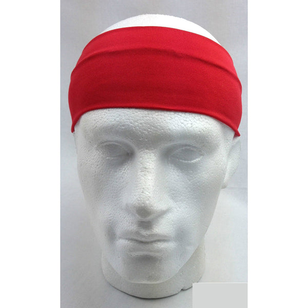 Headbands Plain Headband Elastic Stretch Sports Yoga Hair Band Unisex 8Cm Wide Wrap Red