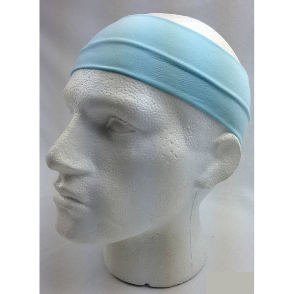 Headbands Plain Headband Elastic Stretch Sports Yoga Hair Band Unisex 8Cm Wide Wrap Sky Blue