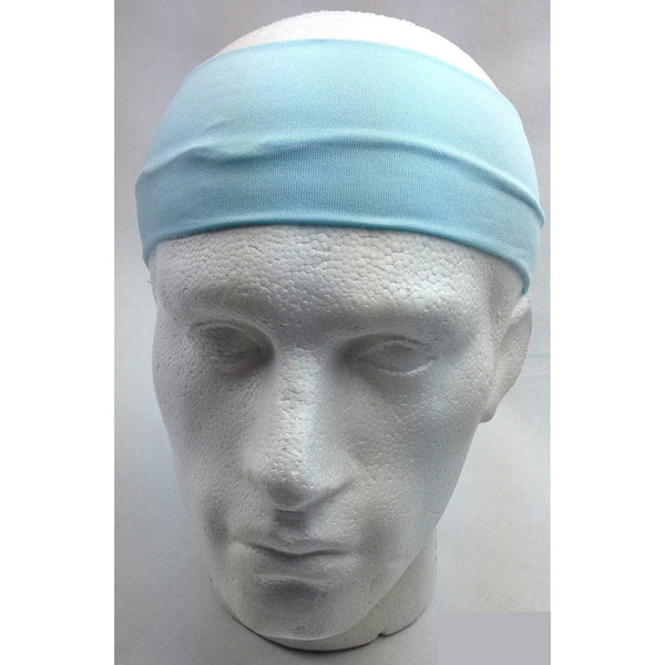 Headbands Plain Headband Elastic Stretch Sports Yoga Hair Band Unisex 8Cm Wide Wrap Sky Blue