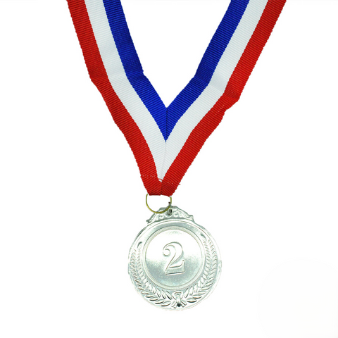 Other Sports 2Nd Metal Silver Winner Medals Sports Day School 46Cm Ribbon Olympics