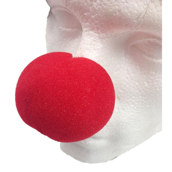 Unisex Costumes Soft Clown Nose Costume Dress Up Halloween Spongy Sponge Circus Fancy Fun Silly Red