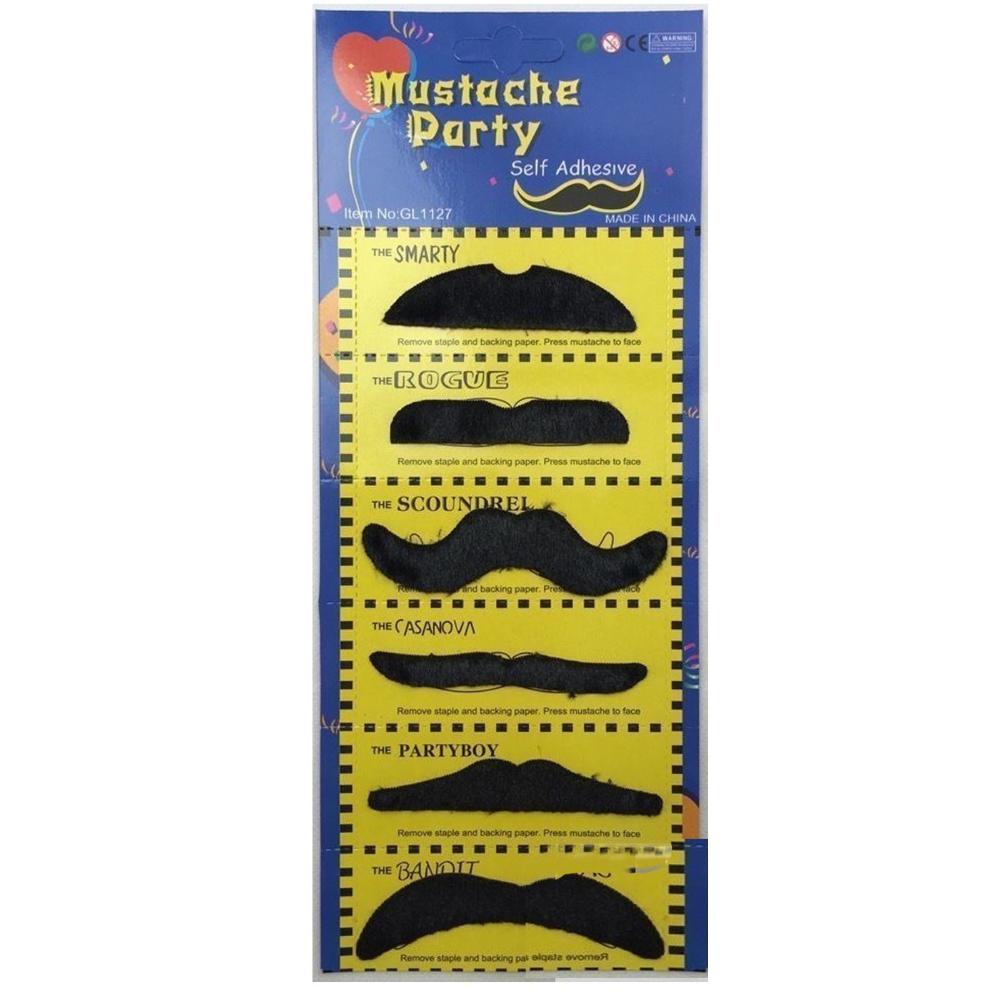 Unisex Costumes Party Moustache 70S Fake Mustache Costume Fancy Dress Props Halloween Adhesive