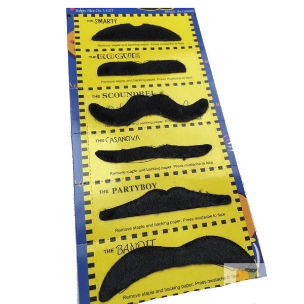 Unisex Costumes Party Moustache 70S Fake Mustache Costume Fancy Dress Props Halloween Adhesive