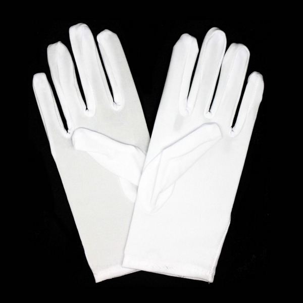 Gloves Ladies Short Costume Party Wedding Bridal Fancy Dress Prom Stretchy White