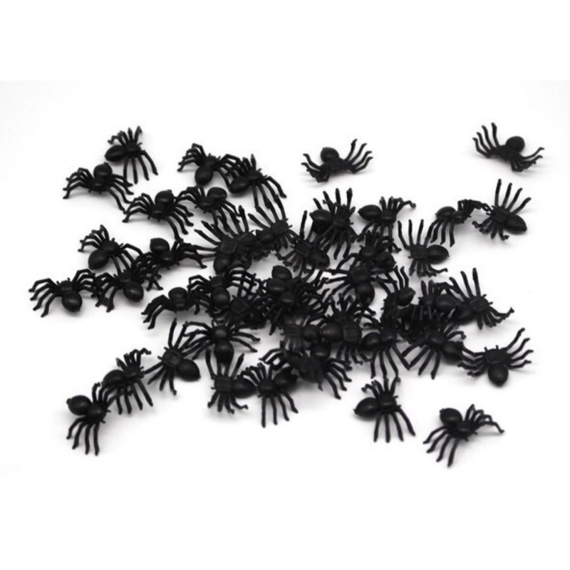 Novelty Mini Fake Spiders Trick Halloween Scary Arachnids Joke Prank Small Gag Toy Bug