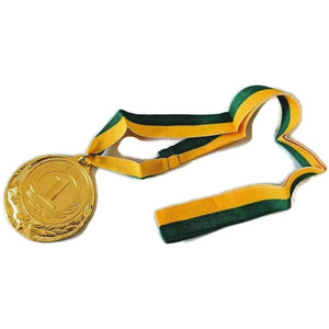 Other Party Supplies Metal Winner Gold Medal 1St Party Favours Sports Day 40Cm Ribbon Green/Gold