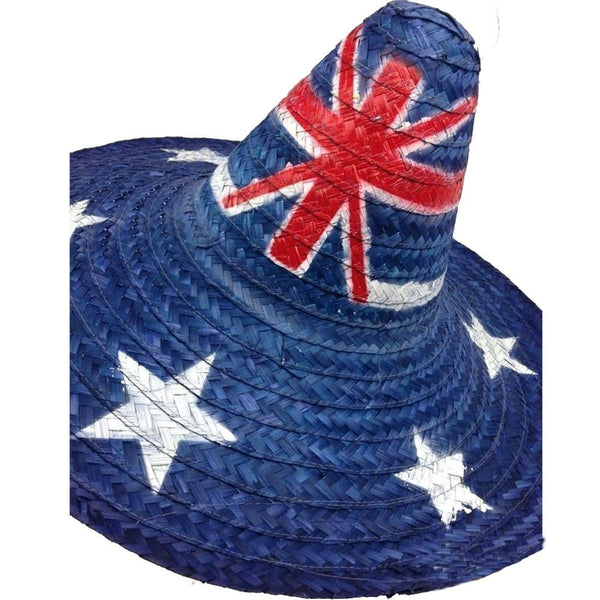 Hats Mexican Sombrero Hat W Australian Aussie Flag Design Party Costume 55Cm