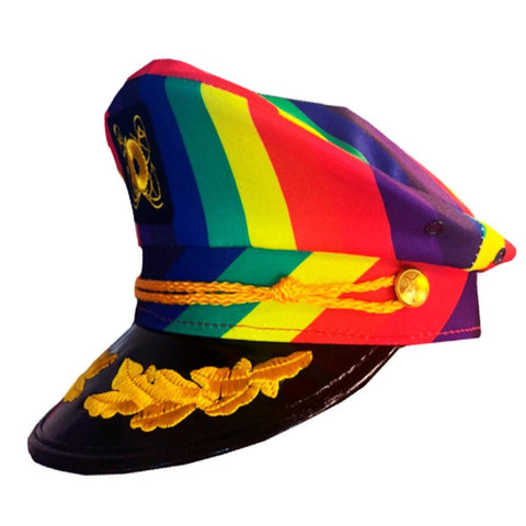 Hats Rainbow Sailor Cap Costume Hat Pride Burning Man Festival Mardi Gras