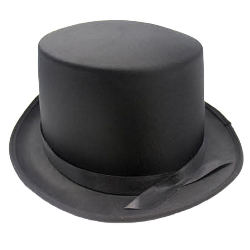 Hats Satin Top Hat Costume Party Cap Fancy Dress Trilby Fedora Black