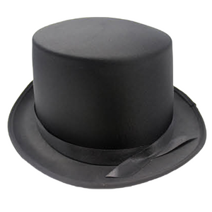 Hats Satin Top Hat Costume Party Cap Fancy Dress Trilby Fedora Black