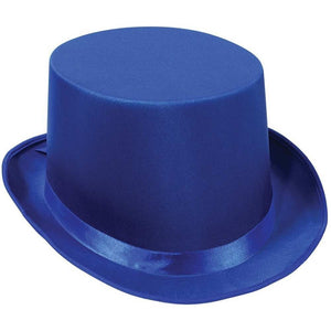 Hats Satin Top Hat Costume Party Cap Fancy Dress Trilby Fedora Blue