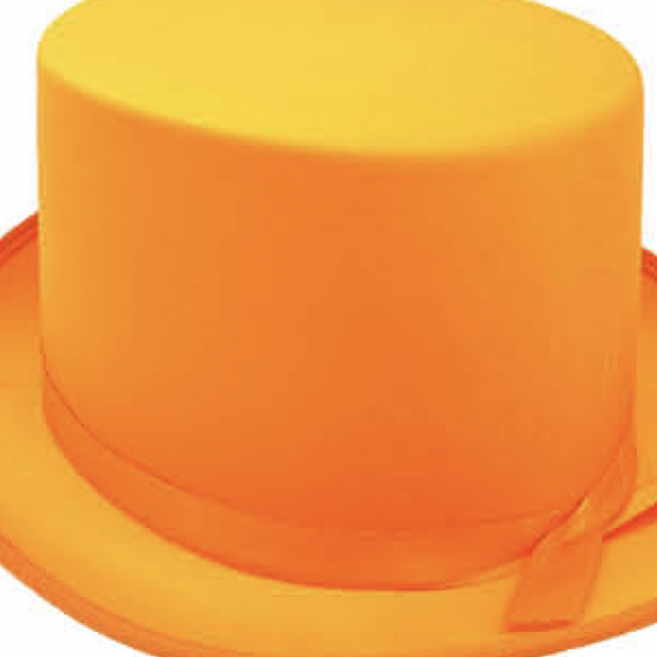 Hats Satin Top Hat Costume Party Cap Fancy Dress Trilby Fedora Orange