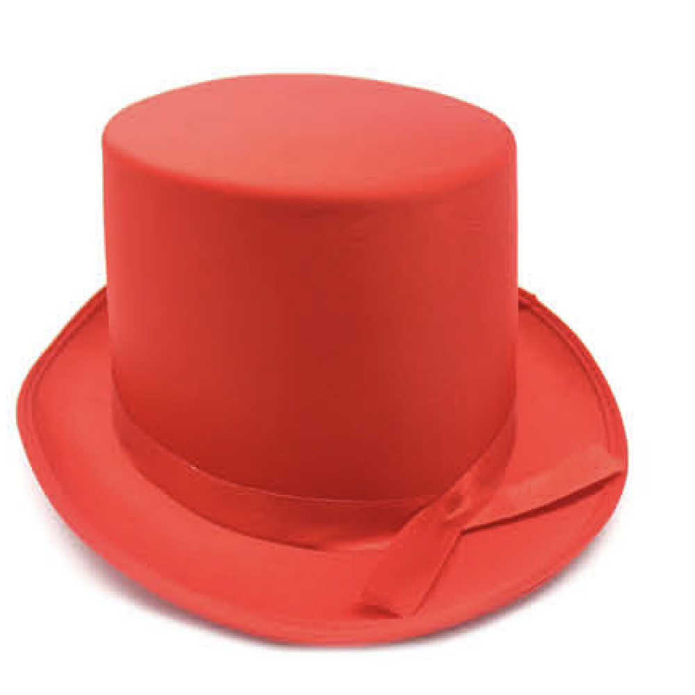 Hats Satin Top Hat Costume Party Cap Fancy Dress Trilby Fedora Red