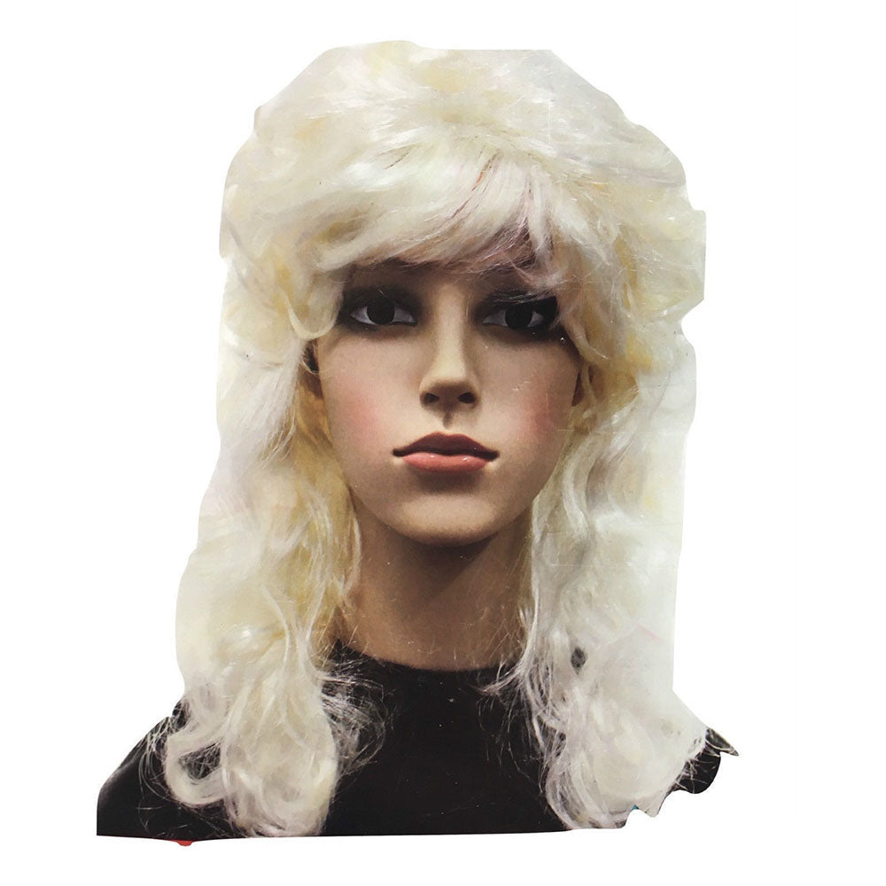 Wigs, Facial Hair Retro Wig Curly Long Hair Disco Punk Rock Party Costume 60S 70S 22425 Blonde