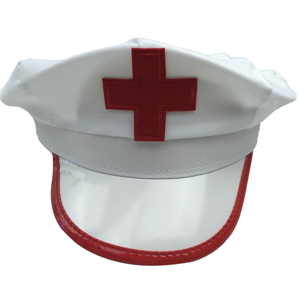 Hats Nurse Hat Doctor Fancy Halloween Party Costume Accessory Cap White/Red