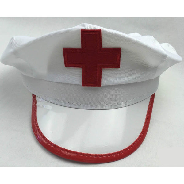 Hats Nurse Hat Doctor Fancy Halloween Party Costume Accessory Cap White/Red