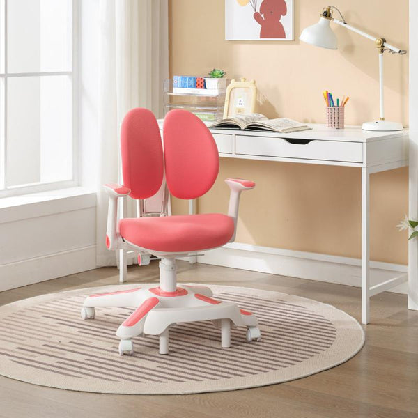 Home Office Desks Ergonomic Children Kids Study Desk And Chair Set Height Adjustable Pink