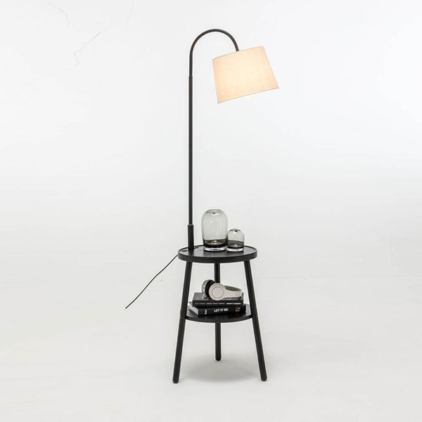 Floor Lamps Naples Tripod Floor Lamp Shelf Storage Drawer Bed Side Table Light W/ Usb Charger