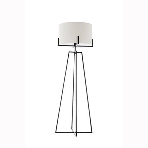 Floor Lamps Modern Dimmable Floor Lamp W/ Linen Shade Designer Lighting Matte Black