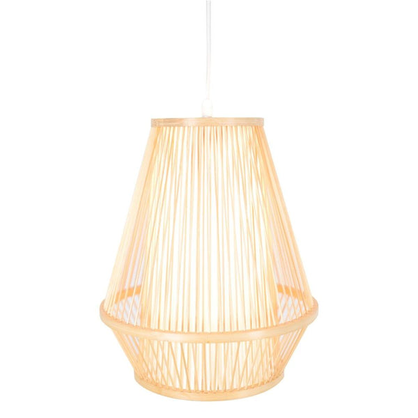 Chandeliers & Ceiling Fixtures Natural Woven Bamboo Empire Pendant Lamp Hanging Light Bell Shade Boho Tropical