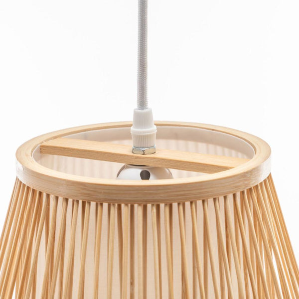 Chandeliers & Ceiling Fixtures Natural Woven Bamboo Empire Pendant Lamp Hanging Light Bell Shade Boho Tropical